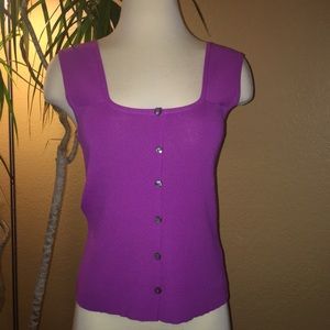 Joseph A - Orchid Color Tank w/Abalone Buttons